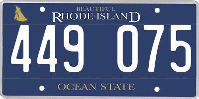 RI license plate 449075