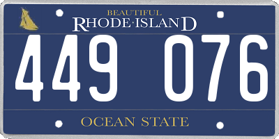 RI license plate 449076