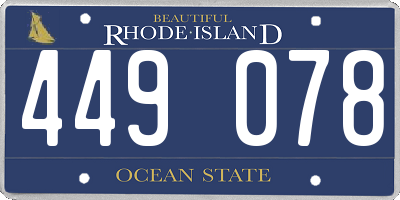RI license plate 449078