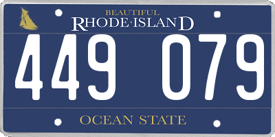 RI license plate 449079