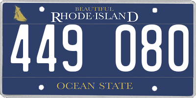 RI license plate 449080