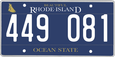 RI license plate 449081