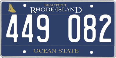 RI license plate 449082