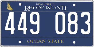 RI license plate 449083