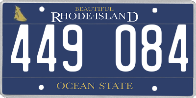RI license plate 449084