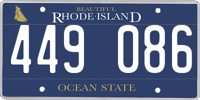 RI license plate 449086