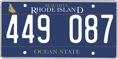 RI license plate 449087