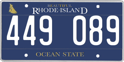 RI license plate 449089