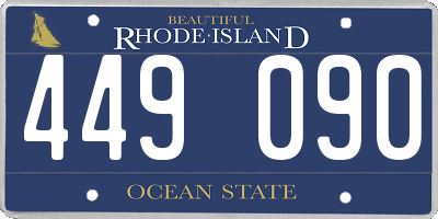 RI license plate 449090