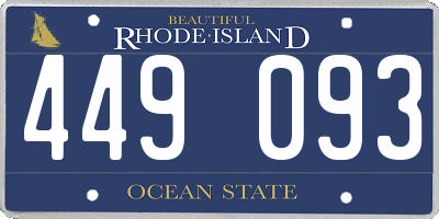 RI license plate 449093