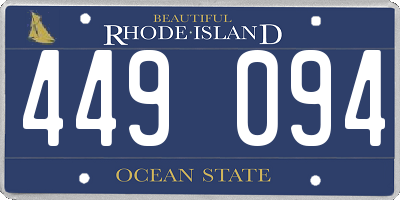 RI license plate 449094