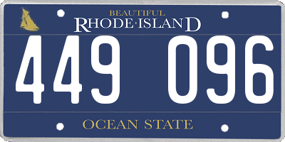 RI license plate 449096