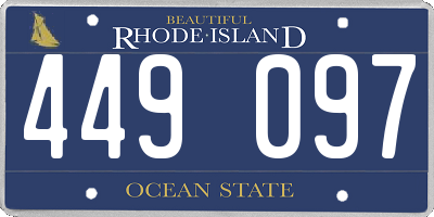 RI license plate 449097