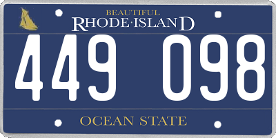 RI license plate 449098