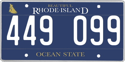 RI license plate 449099