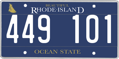 RI license plate 449101