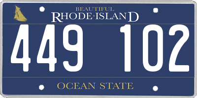 RI license plate 449102