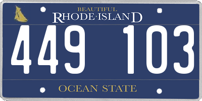 RI license plate 449103