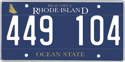 RI license plate 449104