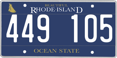 RI license plate 449105