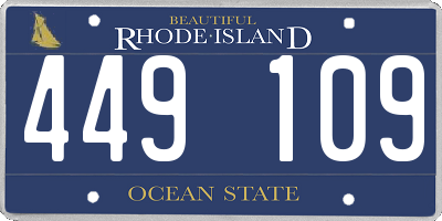 RI license plate 449109