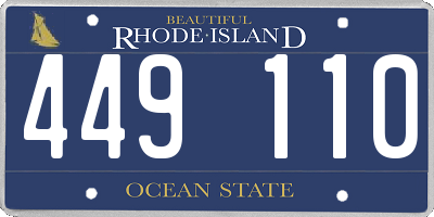 RI license plate 449110