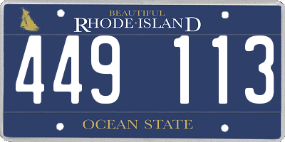 RI license plate 449113