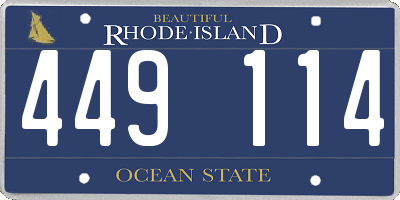 RI license plate 449114