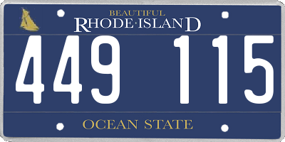 RI license plate 449115