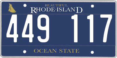 RI license plate 449117
