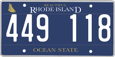 RI license plate 449118