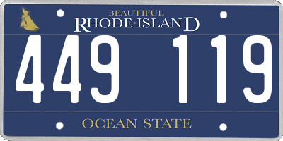RI license plate 449119