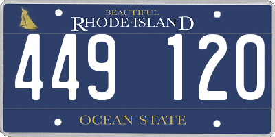 RI license plate 449120