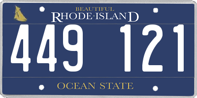 RI license plate 449121