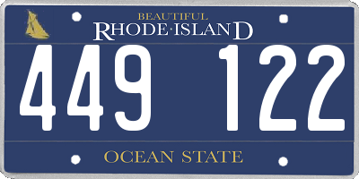 RI license plate 449122