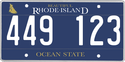 RI license plate 449123