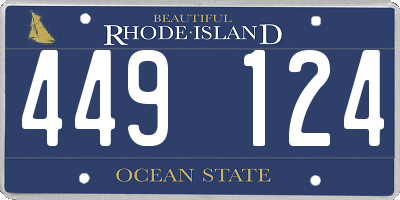 RI license plate 449124