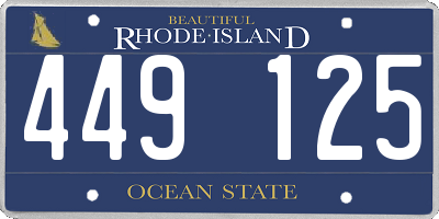 RI license plate 449125