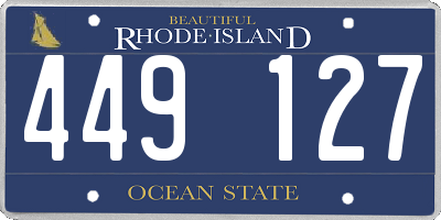 RI license plate 449127