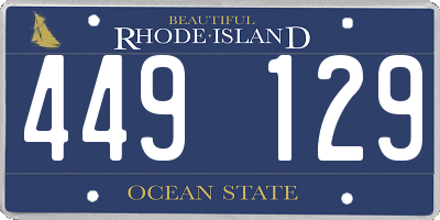 RI license plate 449129