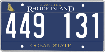 RI license plate 449131