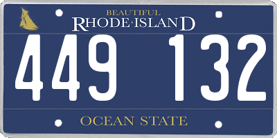 RI license plate 449132