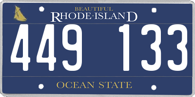 RI license plate 449133