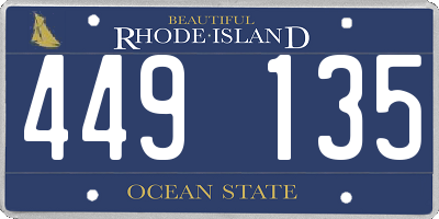 RI license plate 449135