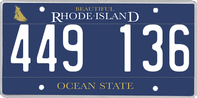 RI license plate 449136