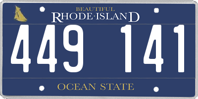 RI license plate 449141