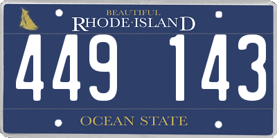RI license plate 449143