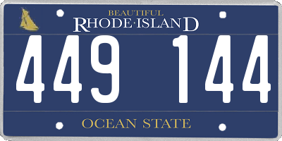 RI license plate 449144