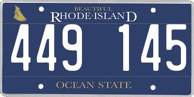 RI license plate 449145