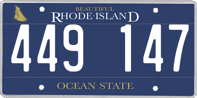 RI license plate 449147